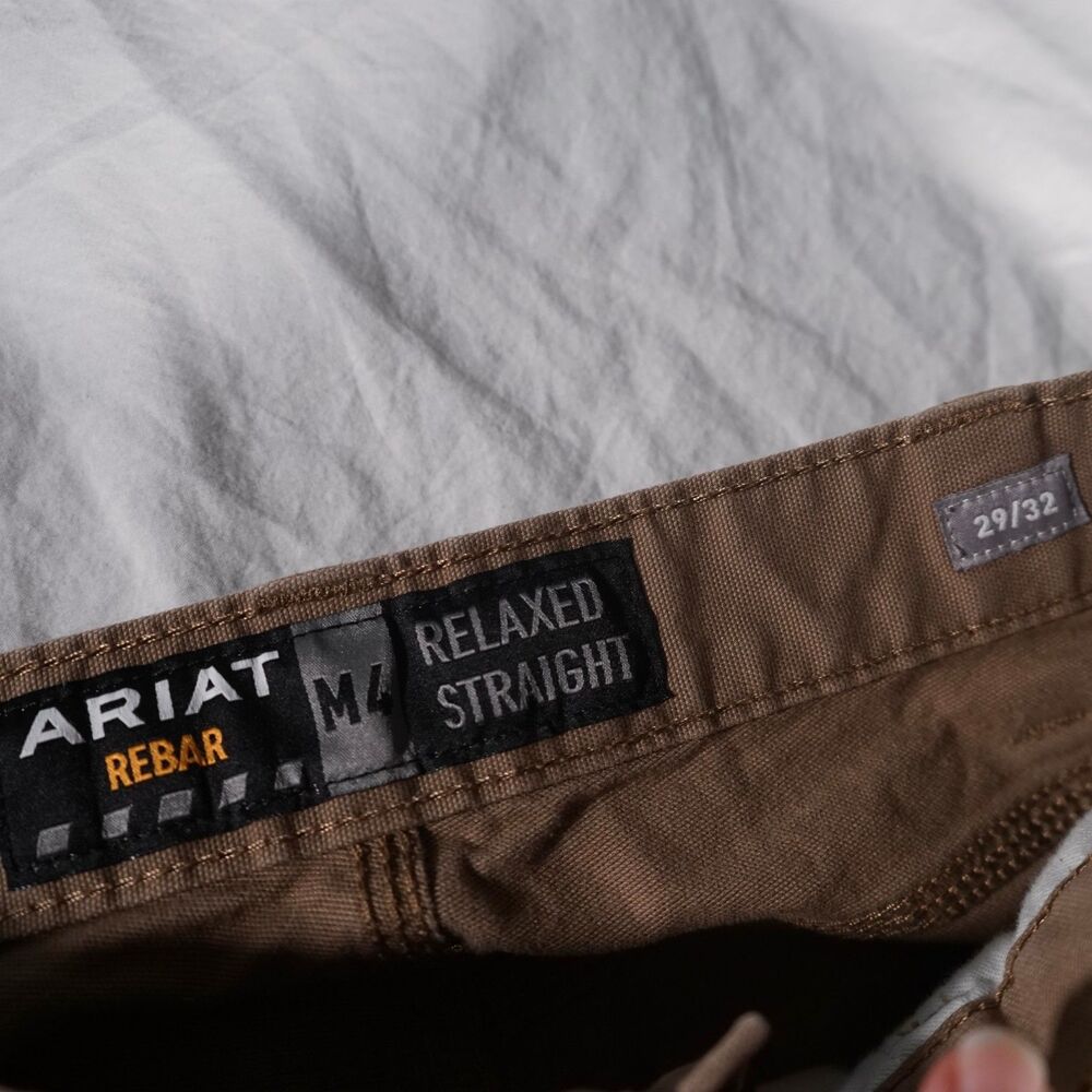 Ariat Rebar M4 Relaxed Straight Pants Brown 29x32 - Picture 4 of 9